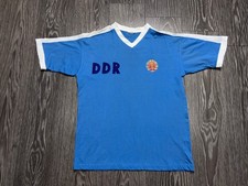 Mens Retro 1974 DDR East Germany Copa Football Soccer T Shirt Jersey Size L
