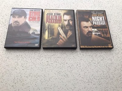 Jesse Stone Tom Selleck 3 DVDs  Stone Cold  Death In Paradise  Night Passage  VG
