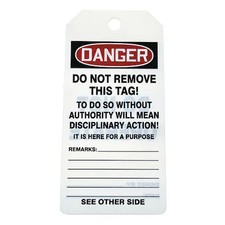 Danger Tag By The Roll, Machine And Operational, Cardstock, 6 1/4 In H X 3 In