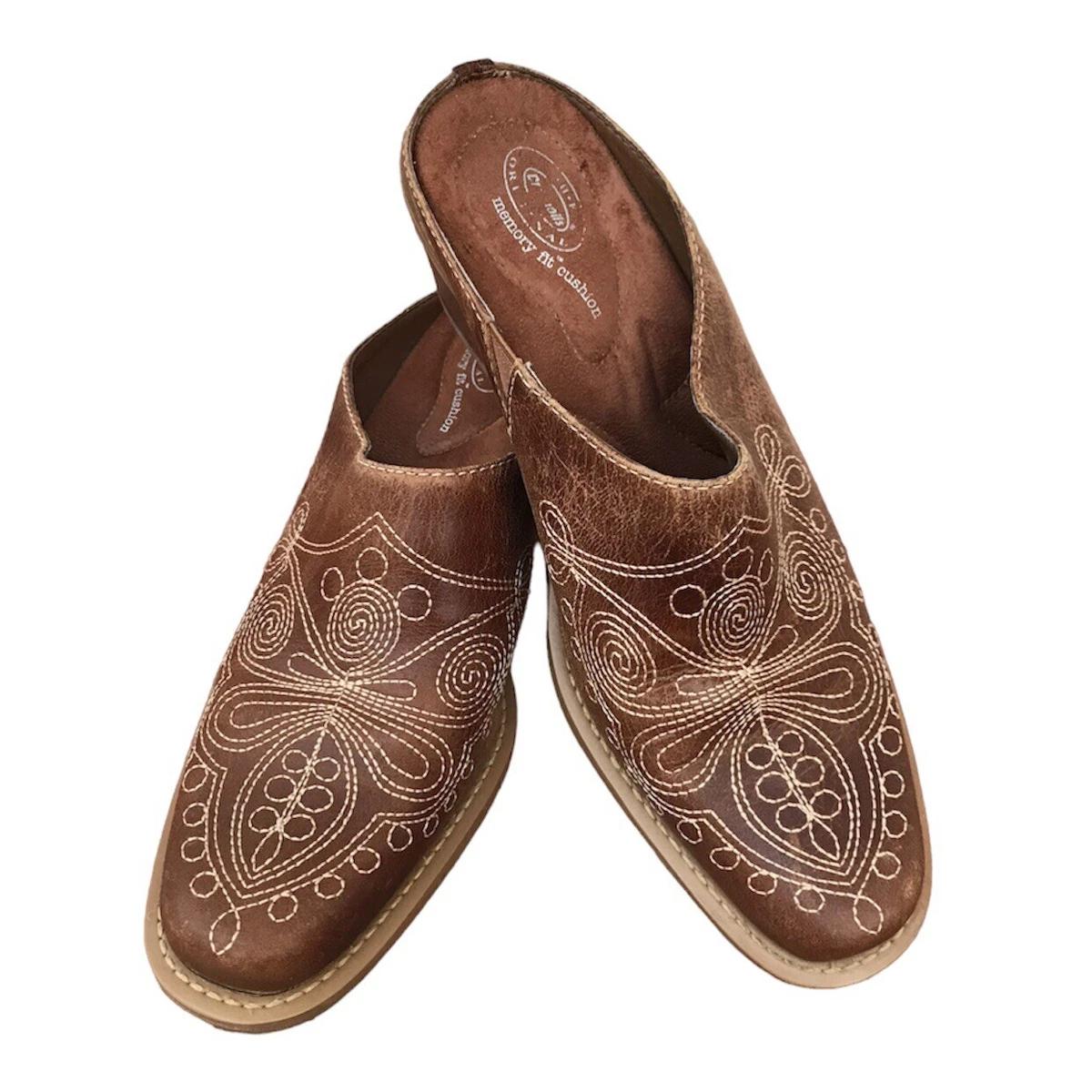 Dr. Scholls Original Round Up Memory Fit Cushion Brown Leather