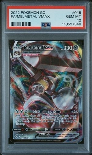 MELMETAL VMAX #048 PSA 10 • 2022 POKEMON GO FULL ART • FAST SHIP