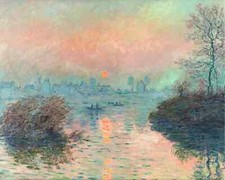 Vintage Impressionist Sunset Landscape Canvas Wall Art Home Decor Decorate
