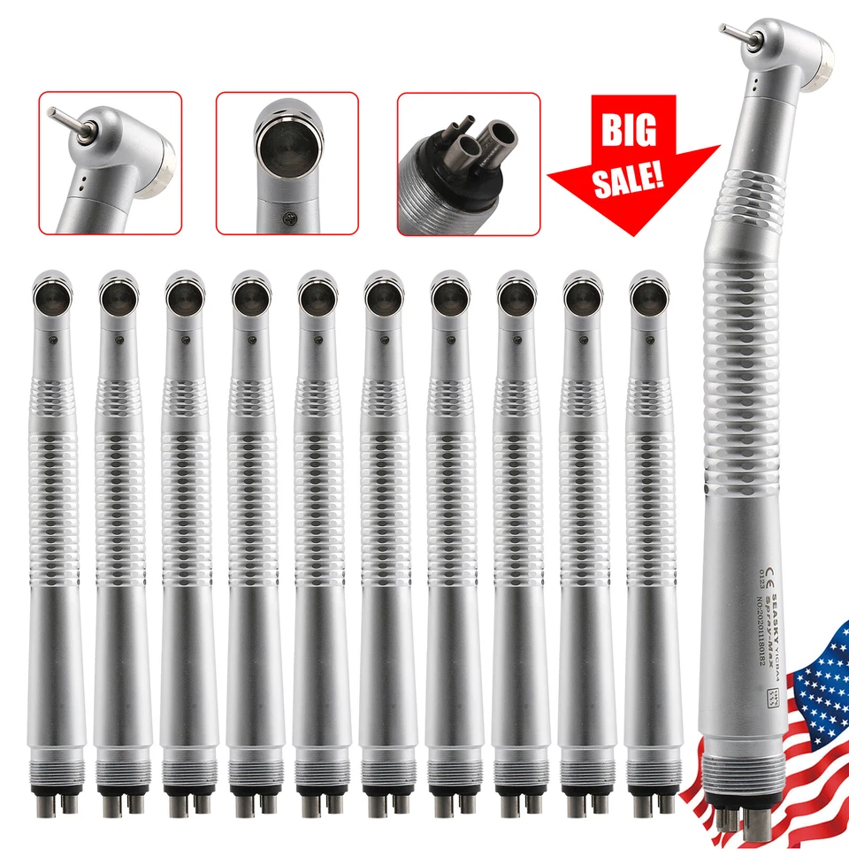 10 Pcs Seasky Dental High Speed Turbine Handpiece Push 4Hole Fit NSK PANA MAX CE - Image 3 of 4