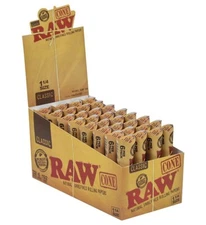 RAW Classic Pre-Rolled Cones 1 1/4 Rolling Papers Box 32 Packs 192 Cones~Sealed 