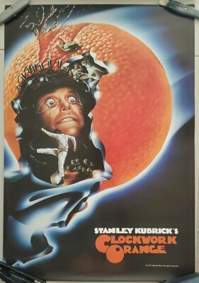 A CLOCKWORK ORANGE ROLLED 27X40 MOVIE POSTER R-82 STANLEY KUBRICK