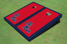 University Of Mississippi Red Matching Border Cornhole Boards