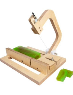 Evinis Wooden Soap Cutter Adjustable Wire Slicer Cutting Tool for Handmade Soap