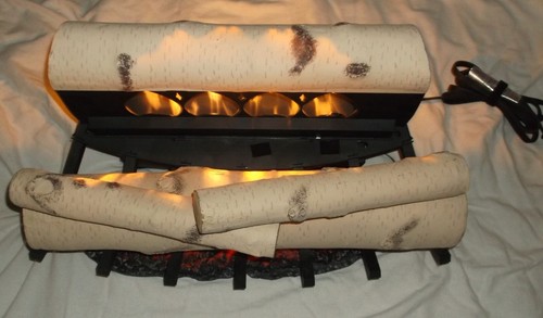 Revillusion Dimplex RLG25BR 25" Plug-in Electric Birch Log Fireplace Insert Used - Picture 3 of 16
