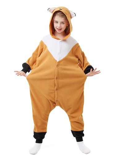 Fox One-piece Pajamas for Boys and Girls Halloween Christmas Cosplay Jumpsuit - Picture 15 of 45