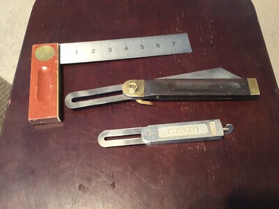 Stanley Bevel Square Pat 3-16-97 Stanley No18:T-Square & Johnson No 480:Brass 8''