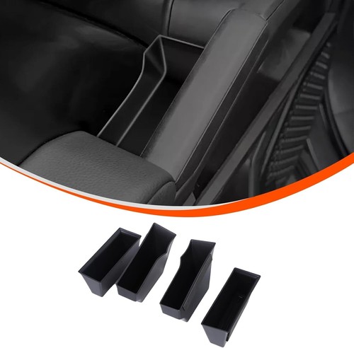 4PCS Front Rear Door Side Storage Box Insert Organizer Tray ABS Fits 2024 Tacoma - Foto 2 di 9