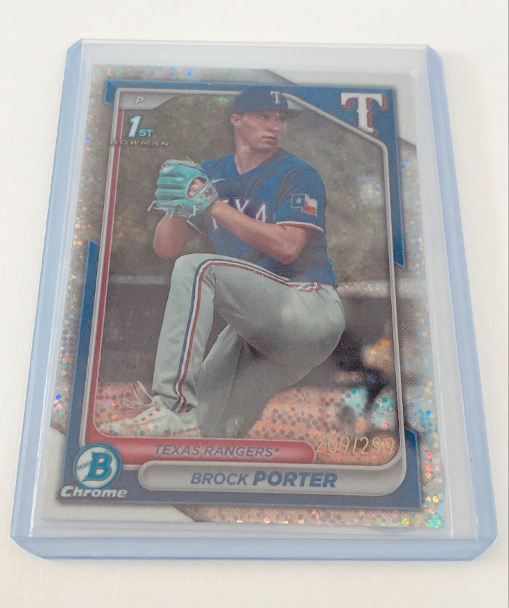 2024 Bowman Chrome 1st Bowman Speckle Refractor # BCP-36 Brock Porter /299