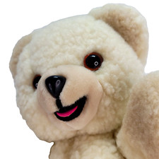Snuggle Plush Bear 1985 Hand Puppet 10" Lever Brothers Sherpa Toy Russ Berries