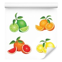 10M Vlies Tapeten Rollen Xxl Esszimmer Obst Zitronen Limetten 3D Dekor 6376