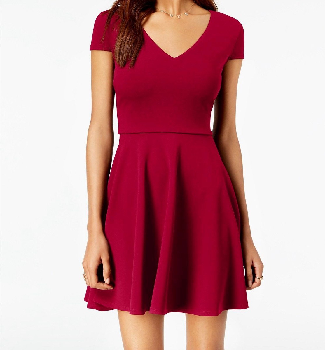 red short flare dress red short hoco dresses Sheath/Column Strapless Satin Pleats Red Short Homecoming Dress Tight QH2389 US12 / Custom Color