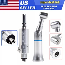 Dental Slow Low Speed Handpiece Push Contra Angle NSK Style Air Motor 4Holes