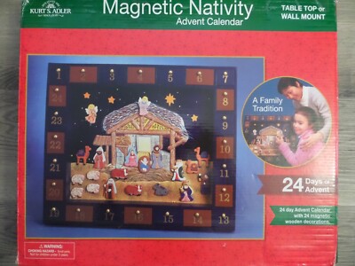 Kurt Adler J3767 Wooden Nativity Advent Calendar with 24 Magnetic Piece  773822327999 | eBay