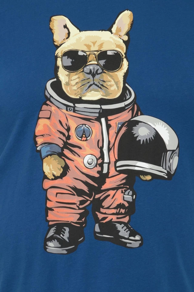 Camiseta manga corta Blend para hombre talla grande 20717100 azul marino peonía, 2XL-6XL Foto 3 de 3