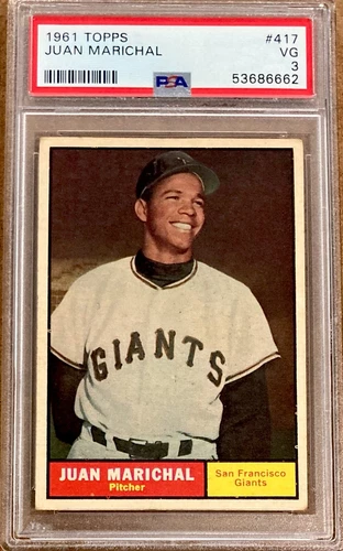 1961 Topps #417 Juan Marichal Rookie PSA 3 VG