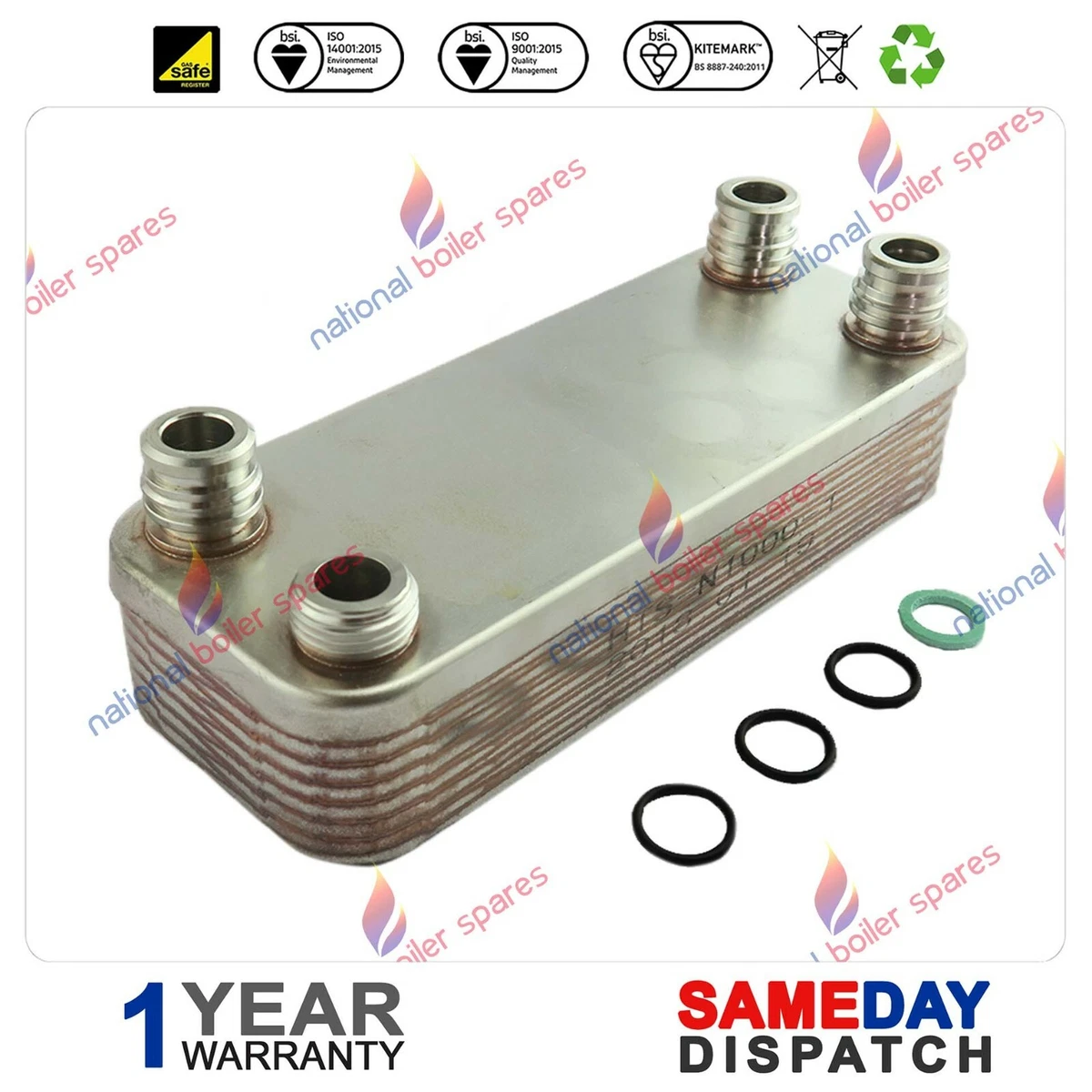 VAILLANT TURBOMAX PLUS 828E VUW 282/2-5 R1 R2 R3 DHW HEAT EXCHANGER 189mm  065123 | eBay