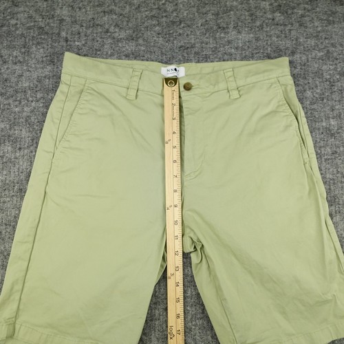 NN07 No Nationality Crown Shorts Mens 32 Green Chino 9" Inseam Preppy Casual - Picture 9 of 9