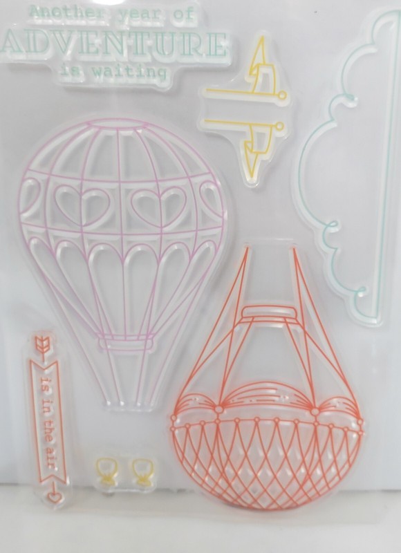 Diamond Press Hot Air Balloon Pop-Up 15pc Stamp & 7pc Die Kit 786632 Cardmaking