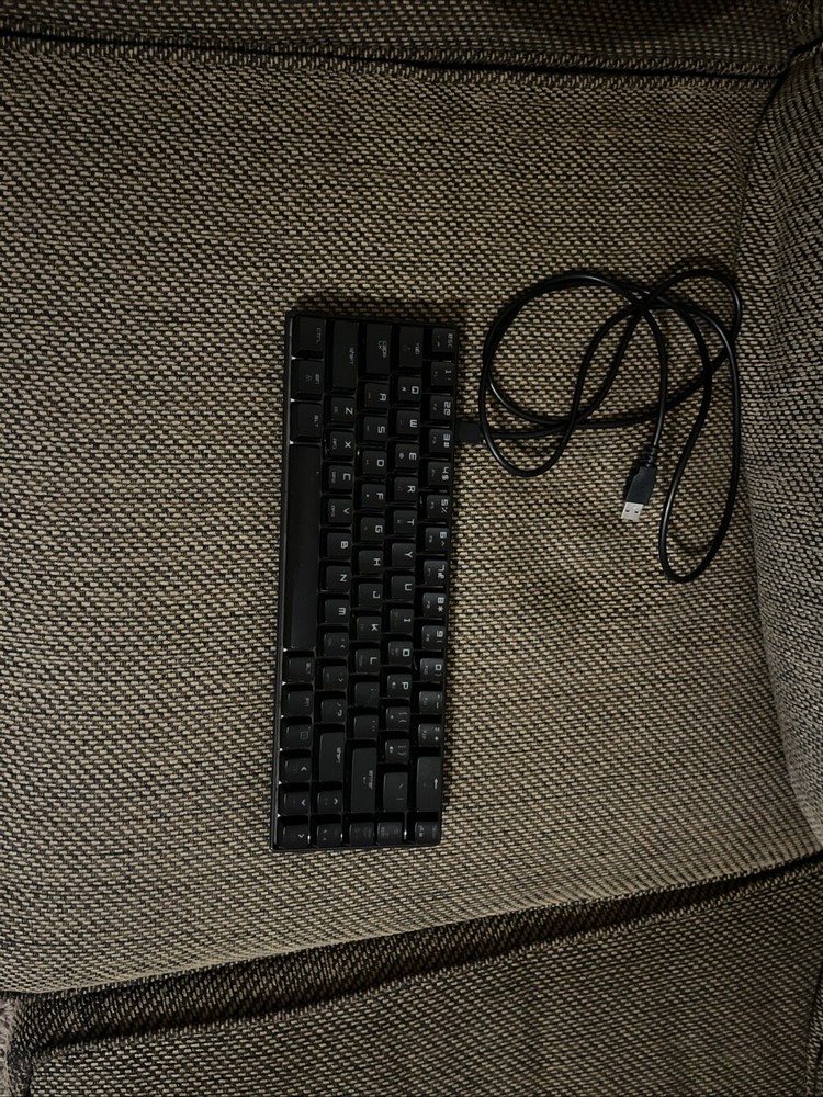 Black LED Backlit Gaming Keyboard with Responsive Clicky Keys