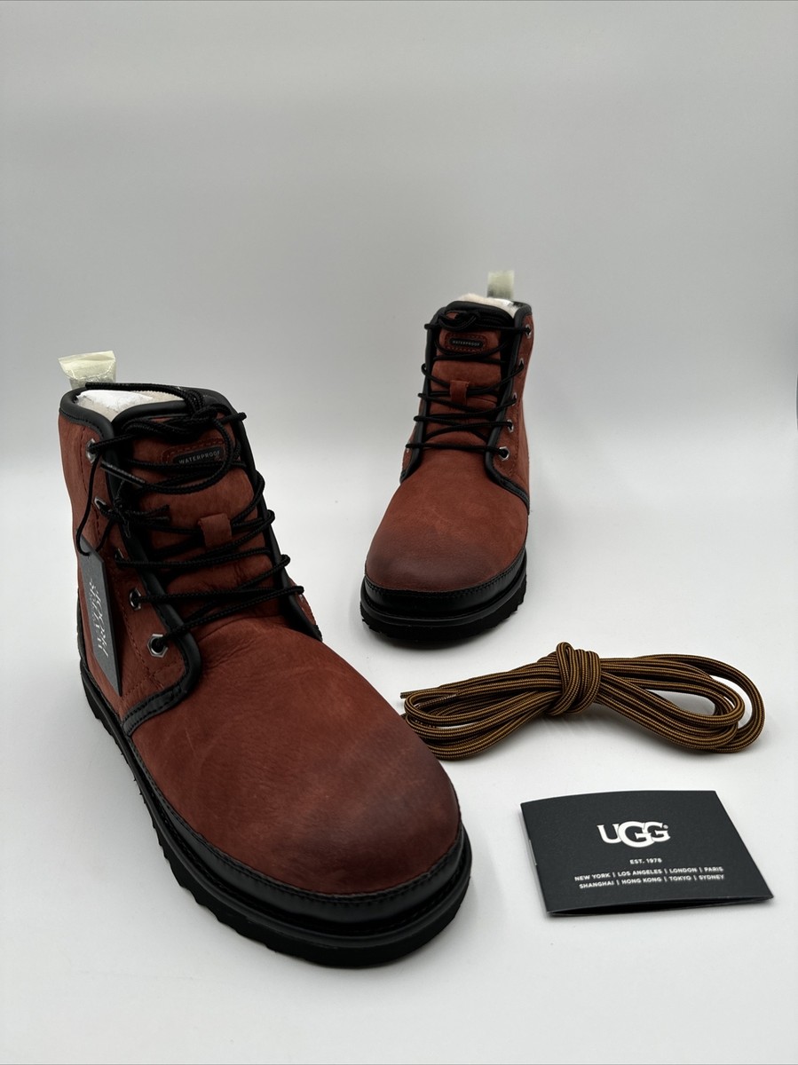 UGG HARKLEY WATERPROOF RED OXIDE LEATHER MEN display picture 3