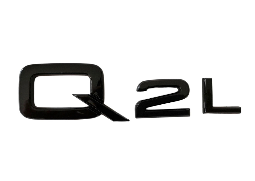 Glossy Black FIT AUDI Q2L REAR TRUNK EMBLEM BADGE NAMEPLATE DECAL LETTER NUMBER