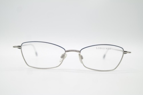 Vintage Longines 4333 Light Blue Angular Sunglasses Frame Eyeglasses NOS - 第 1/6 張圖片