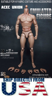 1//6 Scale Muscular Nude Figure body ver 2.0 ZC TTM19 Fit Wolverine Head ❶USA❶