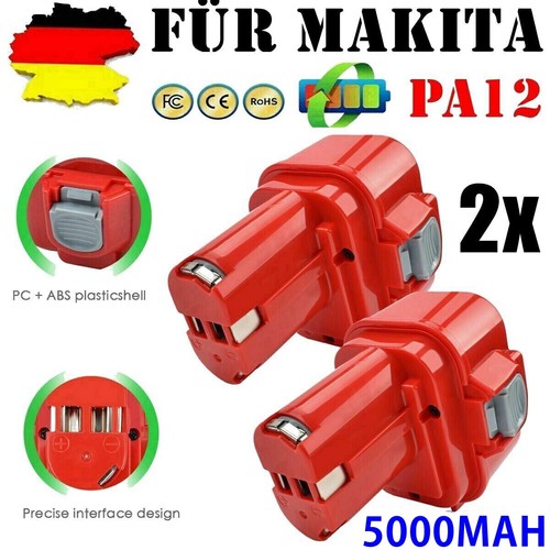 Batterie Compatibili 1222 1235 2X Shentec 12V 4.5Ah Ni-MH Per Batteria Makita PA12 1222 1220 Batterie A Bassa Autoscarica - 2