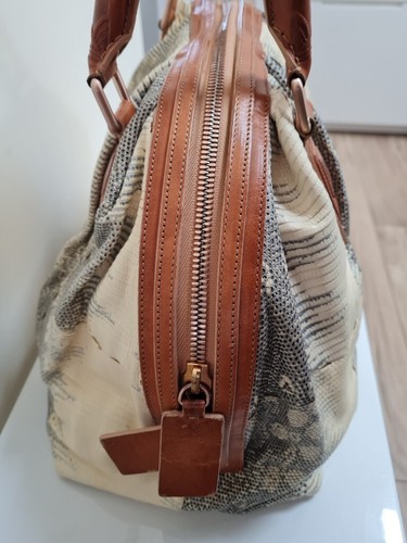 Navyboot Tasche pures Echt Leder exklusives Modell Cognac gelb braun Neuwertig - Bild 10 von 13