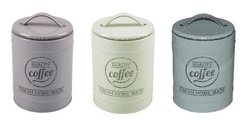 Metall Kaffeedose Vintage Kaffeebehälter Blechdose Vorratsdose Dekodose Teedose - Bild 1 von 4