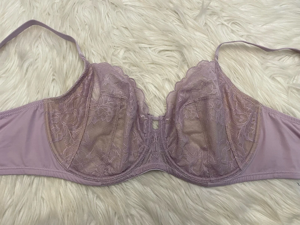 Natori Bra Size 38D Statement Full Fit Purple Lace Unlined Underwire 746211 - Image 4 of 4