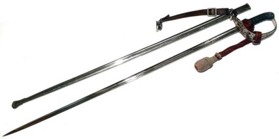 Swiss Solingen officer's Saber Sword W Scabbard Coppel Alexander