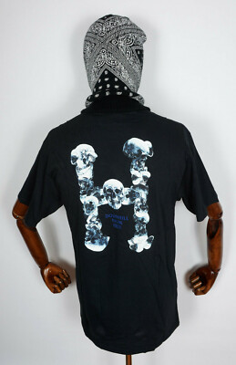Huf Worldwide Skateboard T-Shirt Tee Skulls Classic H Black in M