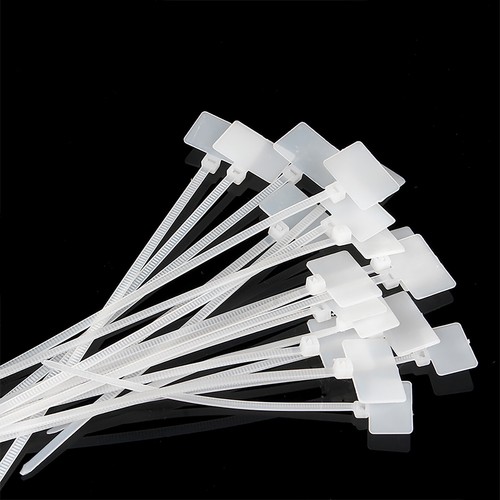 100 Marker Cable Tie Zip Wraps Nylon 6" 150 x 4mm Write On Label Tag Cable Strap - Picture 4 of 5