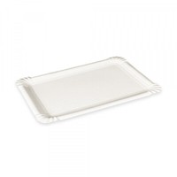 250 Pappteller Eckig Frischfaser 17 X 23 Cm Weiß – Kuchenteller & Snackteller