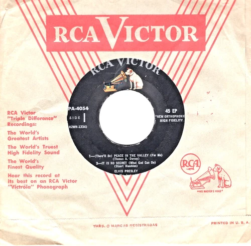 Elvis Presley:   Peace In The Valley .. EPA-4054 .. 4 Track EP .. 45 RPM 6865