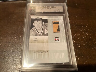2007-08 ITG Ultimate Memorabilia Vintage Lumber Stick STAN MIKITA #15 SP 2/24
