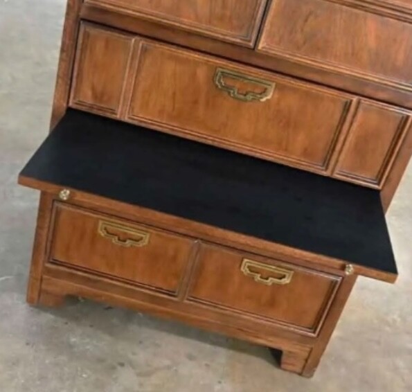 Thomasville bedroom set/Campaign Style/Solid wood 120ʺW × 19.5ʺD × 78”H