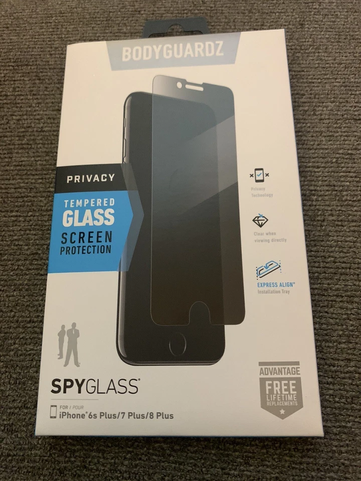 BodyGuardz Privacy Temper Glass Screen Protector for iPhone 8 Plus 7 Plus 6 Plus - Image 2 of 4