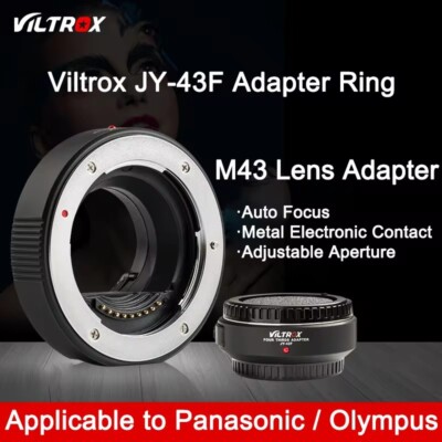 VILTROX JY-43F Auto Focus Lens Mount Adapter For 4/3 Lens To Micro M4/3 Camera