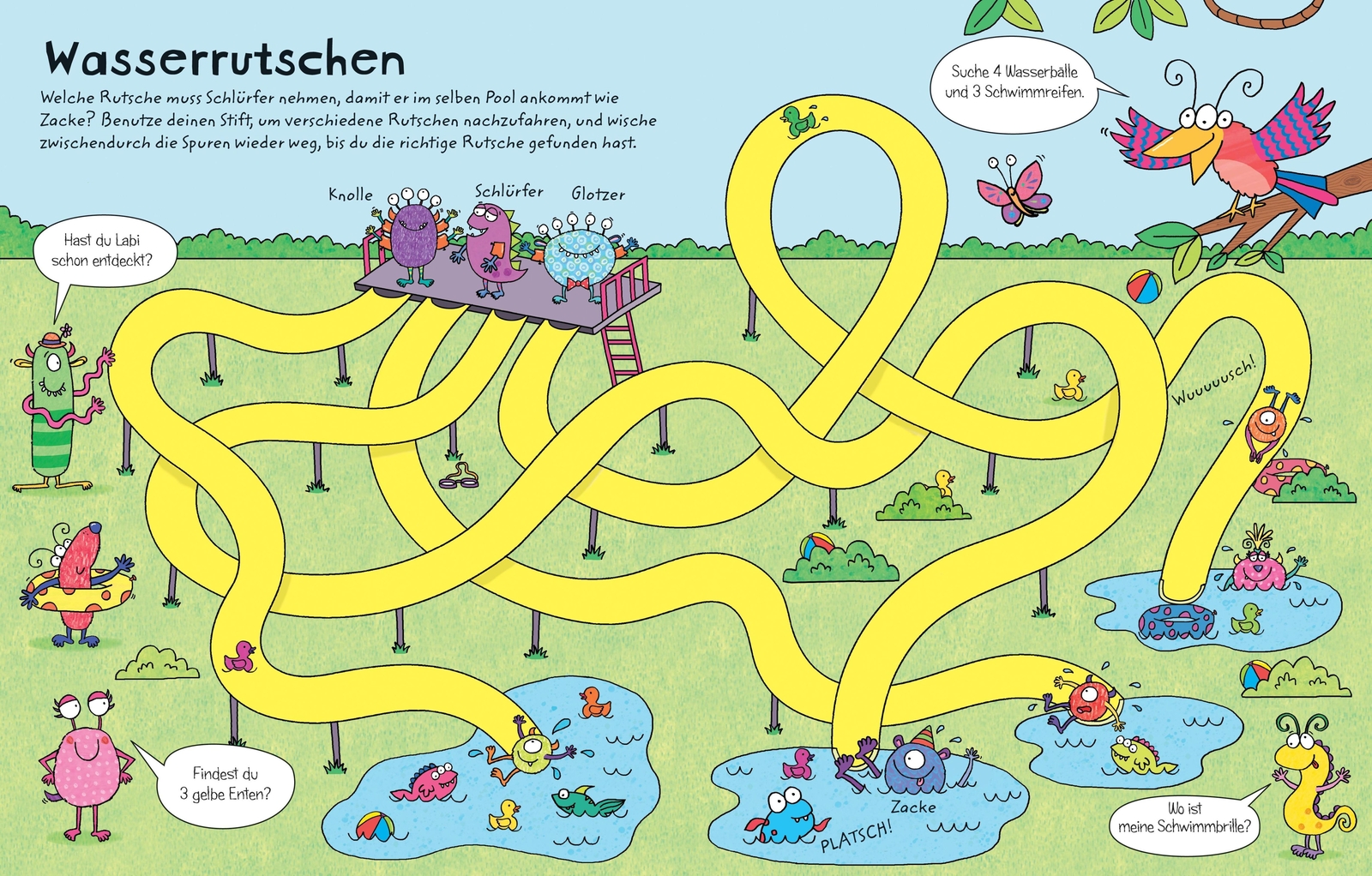 Thumbnail - Mein Wisch-und-weg-buch: Monster-labyrinthe Mit Abwischbarem Stift