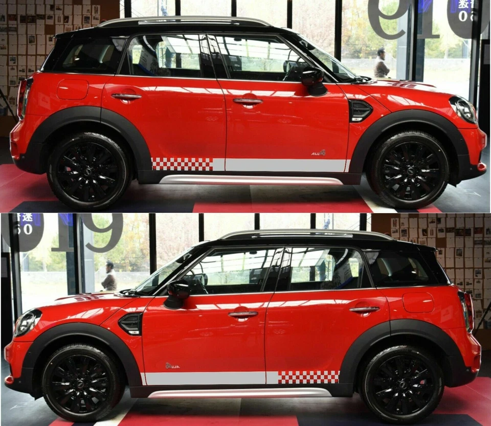 For Mini Cooper F60 R50 R56 F56 Lower Door Body Stripes Stickers Decal Graphic - Image 2 of 4
