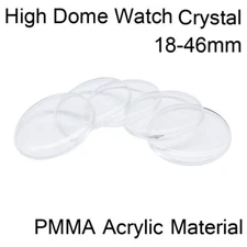 1mm High Dome Retro Pocket Watch Repair Part Watch Glass 18-46mm Acrylic Crystal