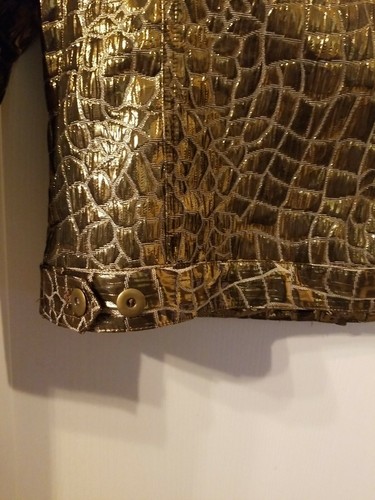 Ruby Rd. Women's Gold Metallic Jacket size 10 - Picture 5 of 7