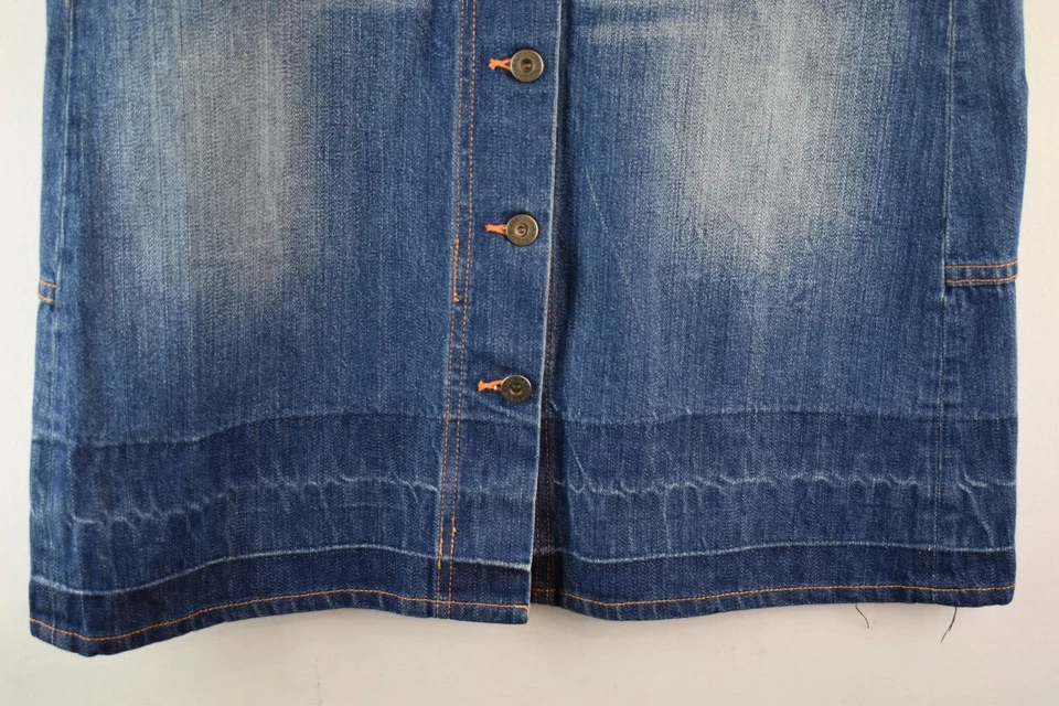 Pepe Jeans Mujer y2k Denim Falda Skorts Talla 10 Boho Algodón Azul W28 L24 Foto 3 de 4