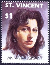 Product Image: St Vincent 1991 MNH, Anna Magnani, Actors, Italian Entertainers